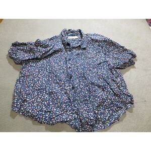 VINTAGE Roo Crossing II Womens Shirt 3X Short Sleeve Removable Shoulder Pads